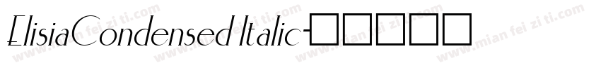 ElisiaCondensed Italic字体转换